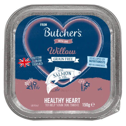 Free Personalised Butcher's Healthy Heart Salmon Recipe Foil Trays 2x150g